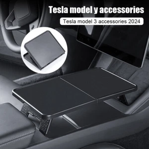 Table Tray Center Console Foldable Table Laptop Desk For 2024 Tesla Model Y/3 - Picture 1 of 21