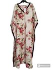 Women's Kaftan Tunic Kimono Long Caftan Floral Maxi Dress- ONE size 18-22
