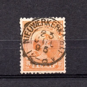 Nederland 1891 zegel 34 Hangend haar met kleinrondstempel Nieuwerkerk a/d IJ - Picture 1 of 2