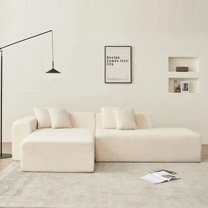 Sectional Couch L-Shape Chaise,Modern Modular Sofa w/ Pillows Convertible Lounge - Picture 1 of 15