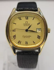 ๐ฅ OMEGA SEAMASTER DEVILLE Quartz Watch 35mm BOX & MANUAL Running CAL 1360 ๐ฅ - Picture 1 of 12