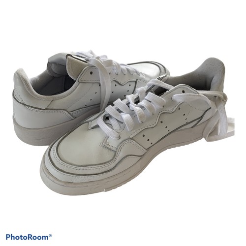 Scarpe sneakers Adidas Supercourt stringate uomo ragazzo bianche taglia 5 5 casual