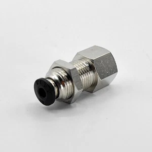 10 Pcs Pneumatic Push To Connect Bulkhead Female Fitting 1/8 OD x 1/8 NPT - Picture 1 of 2