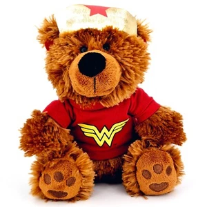 Wonder Woman Plush Teddy Bear Stuffed Animal DC Comics Sherwood Brands Valentine - Picture 1 of 12