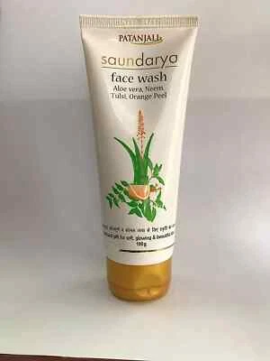 PATANJALI Saundarya Jabón Facial con Aloe Vera, Neem, Tulsi, Cáscara de Naranja 100gm Foto 1 de 4