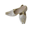 Men Shoes Jutties Indian Handmade Wedding Mojari Cream Khussa Loafers US 6