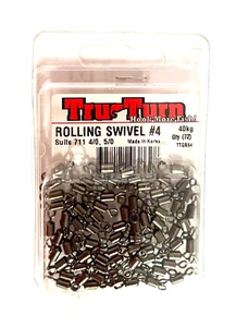 TruTurn Rolling Swivels #4 - 72 pack - Suits 711 Truturn Gang hooks size 4/0 5/0 - Picture 1 of 1