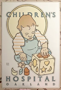 David Lance Goines signierter Künstlerbeweis (#127) KINDERKRANKENHAUS, OAKLAND: - Bild 1 von 12