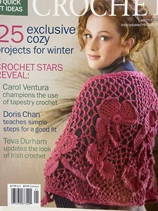 Interweave Crochet magazine Winter 2007: felt tote; beret, shawl, purse  - Picture 1 of 4