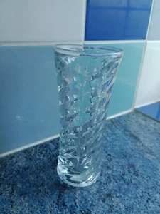 Vintage 60er 70er Jahre klare geformte Glasvase schwer Made in Italy 6 Zoll hoch - Bild 1 von 10