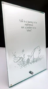 Winnie the Pooh Mirror  "Life is a journey" Baby Shower Gift Graduation 04 - Picture 1 of 1