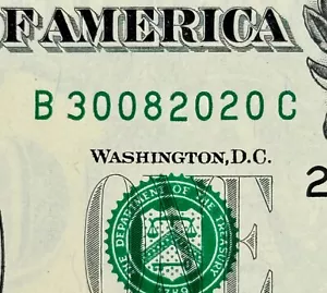 30th of August 2020 Birthday Dollar Bill NEW Uncirculated Fancy Serial Number - Picture 1 of 3