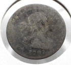 1797 Rare Buste Drapé Argent Demi Dime En Bon État (240)