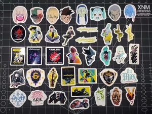 Cyberpunk Stickers – 40x Glossy Vinyl Pack | Game & Edgerunners Anime Set | - Picture 1 of 10