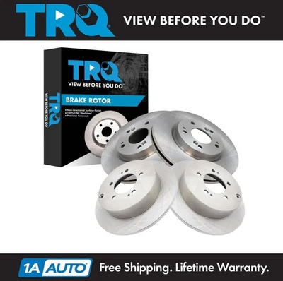 Juego de rotores de freno delanteros y traseros TRQ para Mitsubishi Outlander 2007-2013 Foto 1 de 4