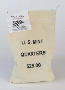 100 x 2007 Montana State Quarters in Unopened $25 U.S. Mint Bag - Picture 1 of 1