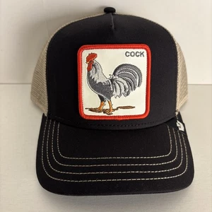 GOORIN BROS. The Farm The Cock Rooster Trucker Hat Cap Black - Picture 1 of 4