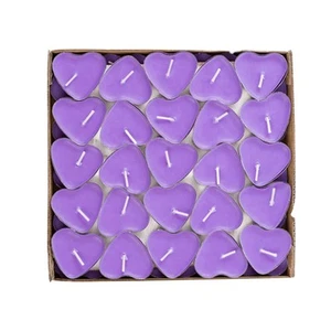 50 Pack Heart Shaped Unscented Tea Lights Candles – Smokeless Tealight Candle... - Picture 1 of 6