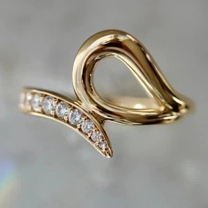 2 Ct Round Lab Created Diamond Fancy Wedding Band Ring 14K Yellow Gold Plated - Picture 1 of 5