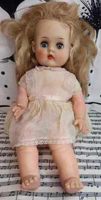 Horsman 16" Superflex Cuerpo Suave Vinilo Cabeza Rubio Bebé Muñeca De Colección Años 50 TLC Foto 1 de 4