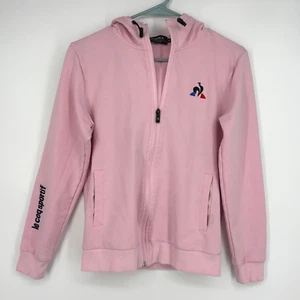 Le Coq Sportif Golf Mädchen XL Zip Front Hoodie Jacke rosa Stretch bestickt - Bild 1 von 9
