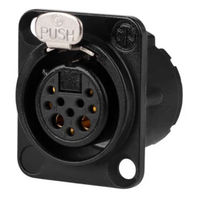 Neutrik NC10FD-LX-B 10 PIN hembra XLR montaje en chasis de alimentación y datos 8+2 polos xlr - Imagen 1 de 4
