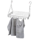 Clothes Drying Rack With 36 Clips Stainless Steel Socks Shoes Hanger