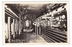 c1930 RPPC LAKEVILLE MINNESOTA INTERIOR ROCK GARDEN INN CAFE BAR OLD POSTCARD MN - Picture 1 of 2