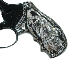 AGARRES DE PERLAS PARA S&W K, MARCO L AJUSTE TRASERO REDONDO MODELO 686, 696 PARCA NEGRA - Imagen 1 de 24