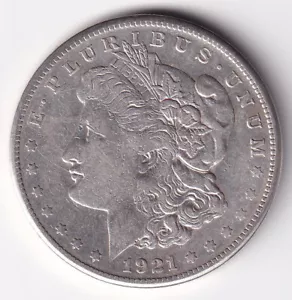 1921 US Liberty MORGAN Dollar United States of America SILVER Coin B10 - Picture 1 of 4