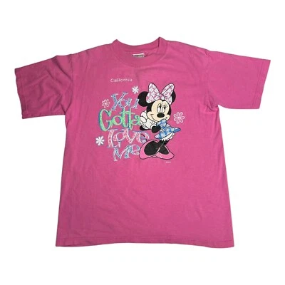 Sherry's Kids 90s Vintage Disney Pink Minnie Mouse CA T-Shirt Sz 14/16 - Image 1 of 4