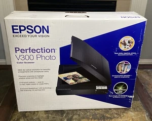 EPSON V300 Perfection Photo Flatbed Color Scanner Photos Negatives NEW SEALED! - Picture 1 of 5
