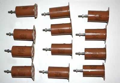 12 peças capacitor soviético não polar antigo K75P-4 G 1uF 500V década de 1970 funcionando! - Imagem 1 de 4
