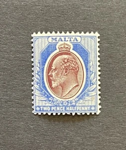 Malta SG 52 2 1/2d Maroon & Blue MNH - CAT £40 - Picture 1 of 2