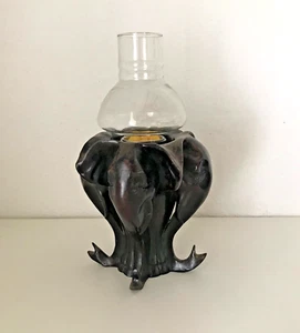 Resin Elephant Heads Tealight Holder (02) - Picture 1 of 3