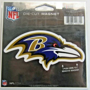 NFL Baltimore Ravens 4 inch Auto Magnet Die-Cut by WinCraft - Picture 1 of 1