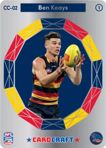2023 Teamcoach AFL Card Craft CC-02-1 Ben Keys Adelaide Crows sin usar - Imagen 1 de 2