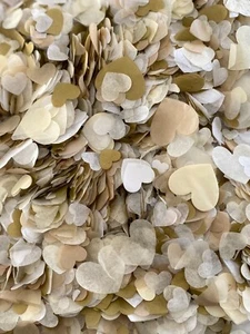 10000+Biodegradable Mixed Sizes Hearts Wedding Confetti - Picture 1 of 6