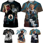 James Bond 007 No Time To Die 3D womens/mens Short Sleeve T-Shirt Casual Top Tee