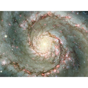 Hubble Weltraumteleskop Das Herz Whirlpool Galaxie Kunst Leinwandbild - Bild 1 von 4