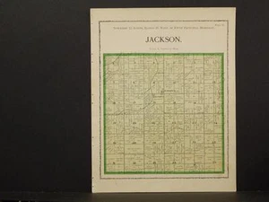 Iowa Warren County Map Jackson Township 1902  W2#25 - Picture 1 of 1