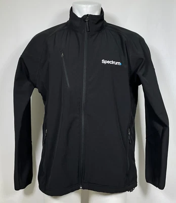 Spectrum Media Logo Full Zip Port Authority Black Jacket Men's LARGE - Image 1 of 4