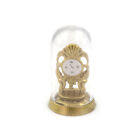 Vintage Dollhouse Miniature Domed Gold Mantle Clock 1:12 Scale Non-working-YH q