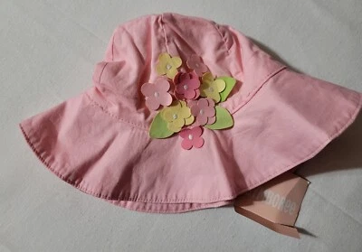 Gymboree Petite Petals 0-3 meses rosa sombrero para el sol nuevo con etiquetas verano Foto 1 de 2