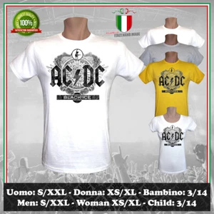 T-SHIRT AC/DC BLACK ICE DESIGN PORTRAIT DISEGNO ARTIGIANALE UOMO DONNA BAMBINO - Picture 1 of 2