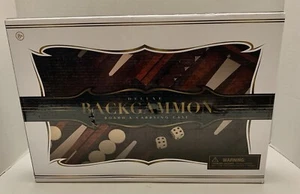 Backgammon Deluxe Brett & Leder Tragetasche Filzbrett Neu im Karton - Bild 1 von 8