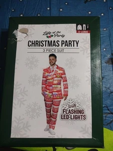 Herren Weihnachtsbeleuchtung 3 tlg Anzug - "Life of the Party", Größe XL, nur einmal getragen! - Bild 1 von 8