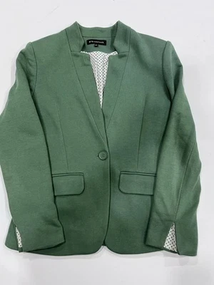 Blazer Gibsonlook Para Mujer Verde Guisante, Negro Forrado a Lunares Cuello Muesca Talla Pequeña Foto 1 de 4