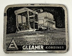 Vintage 1980s Allis-Chalmers Gleaner Combine Metal Belt Buckle Missing Belt Ring - Picture 1 of 4