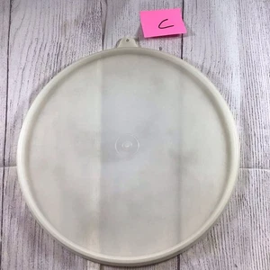 Vintage 9” Tupperware Clear Round Frosted 1203-6 Replacement Lid - Picture 1 of 11